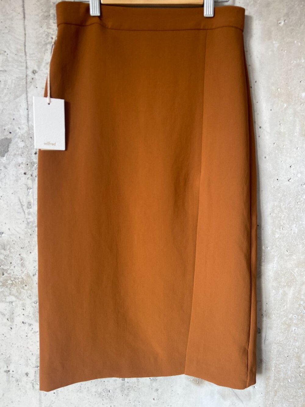 NWT Wilfred Patio Midi Skirt Rich Chestnut Size 4
